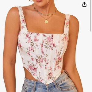 Brand new pink floral corset. Size medium. Never worn. Original packaging